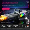 Dual-Tube Electric Gatling Water Gun – Automatic Rotating LED Water Blaster for Kids & Adults