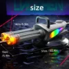 Dual-Tube Electric Gatling Water Gun – Automatic Rotating LED Water Blaster for Kids & Adults