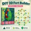Fortify Glow in the Night 3D Builder Kit | 88-Pieces with Tent Cover