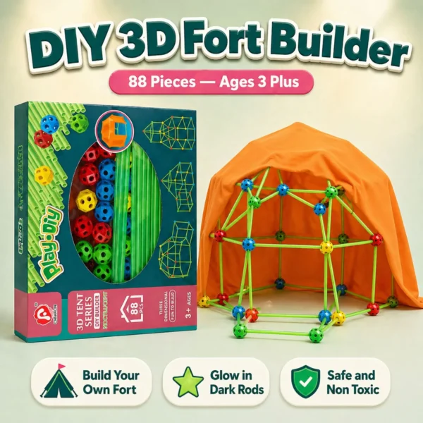 Fortify3Dbuilderacelabs88piecesandtent Fortify Glow in the Night 3D Builder Kit | 88-Pieces with Tent Cover