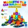 Magnetic Tile Car Building Set - 88 pieces