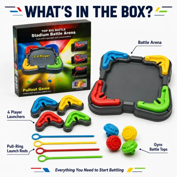 SpinStrike Arena – 4-Player Gyro Battle Game
