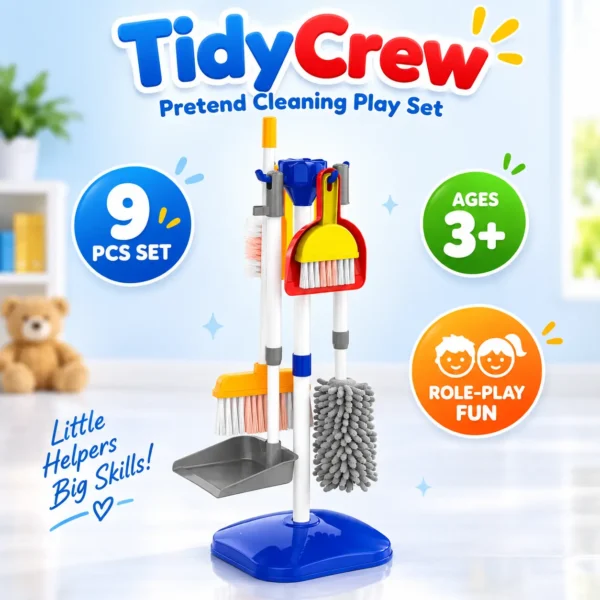 Tiddy Crew Little Helper TidyCrew – Pretend Cleaning Play Set